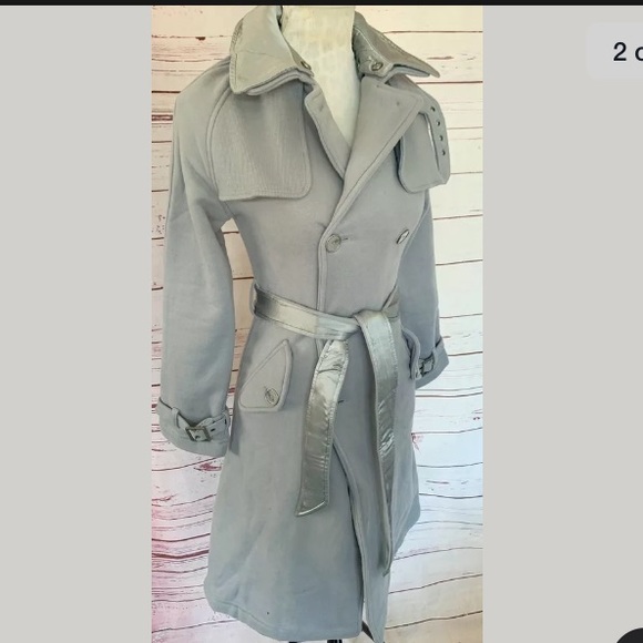 NEW EMB Silk Trimmed Military Style Coat Jacket - Picture 6 of 9